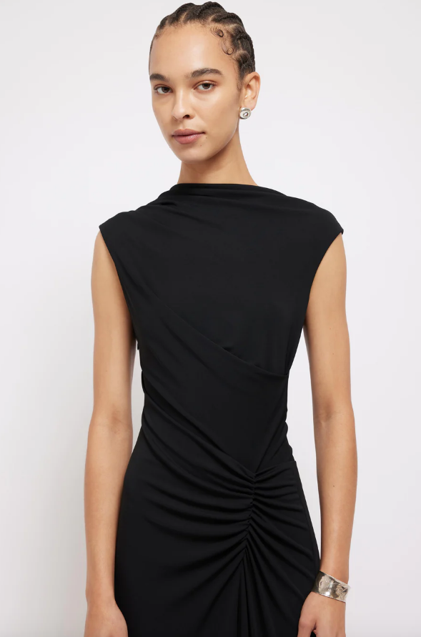 SIMKHAI Dress Acacia Midi Dress, Black Soho-Boutique