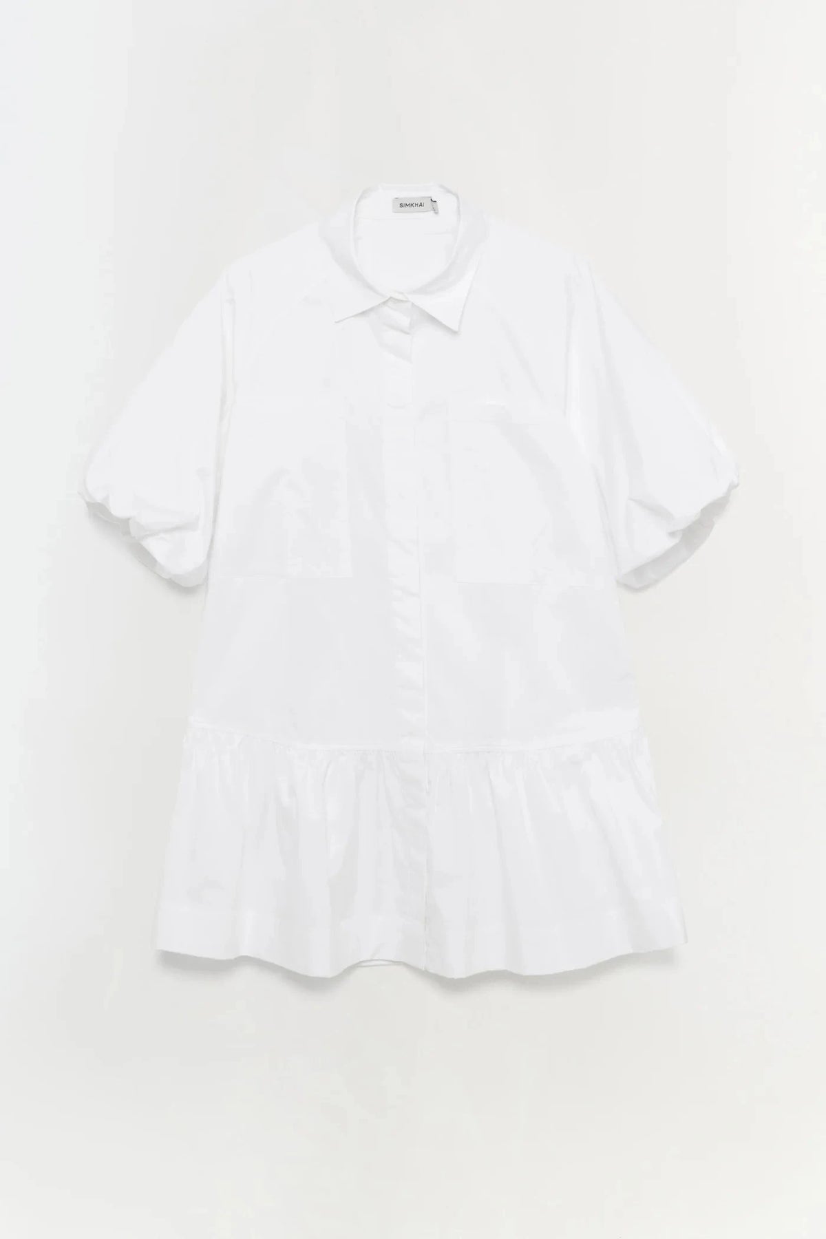 SIMKHAI Dress Crissy Mini Shirt Dress, White Soho-Boutique