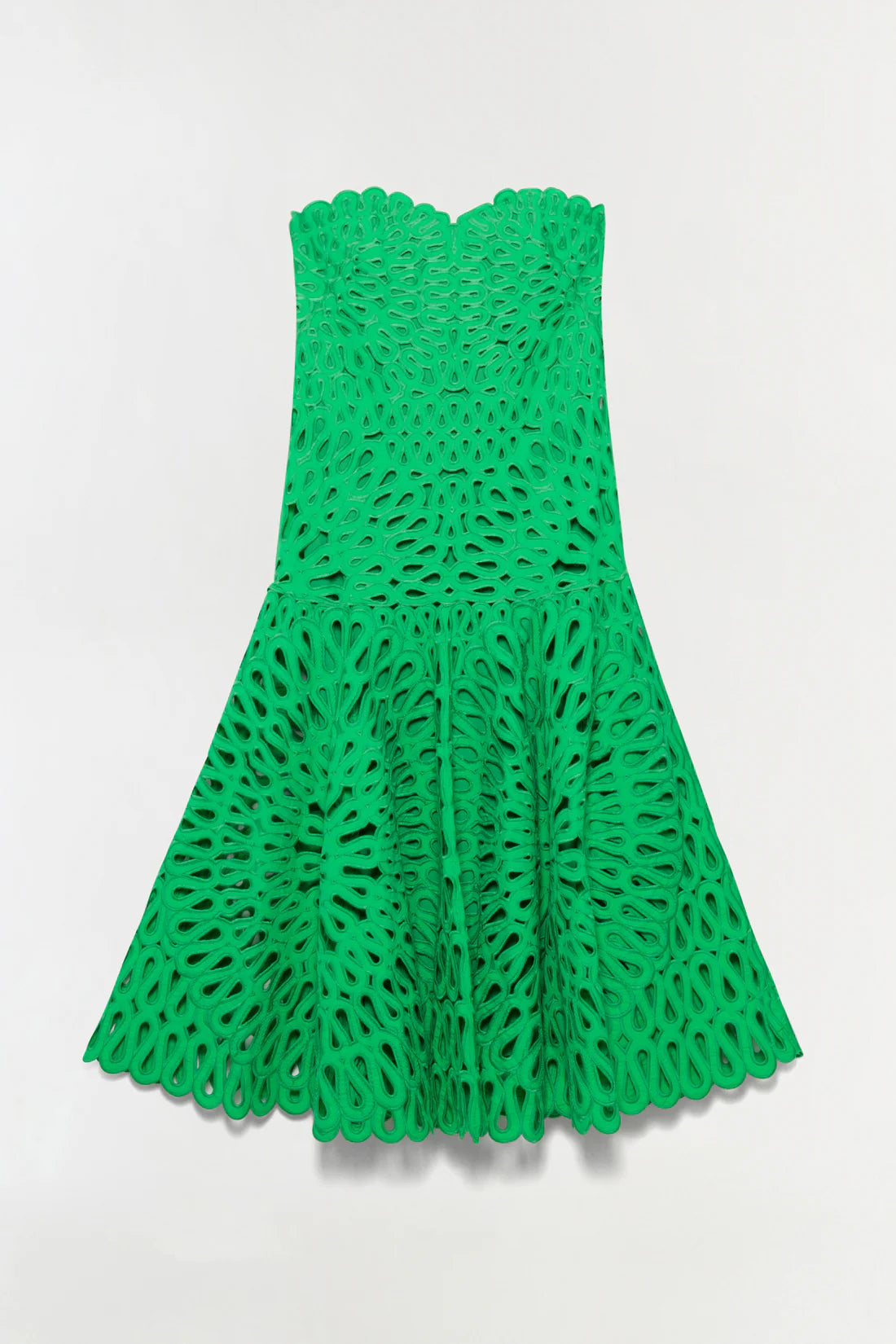 SIMKHAI Dress Florence Embroidered Midi Dress, Parakeet Soho-Boutique