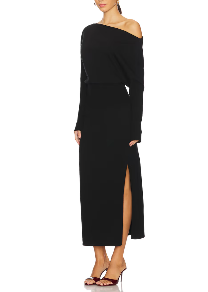 SIMKHAI Dress Janese Midi Dress, Black Soho-Boutique