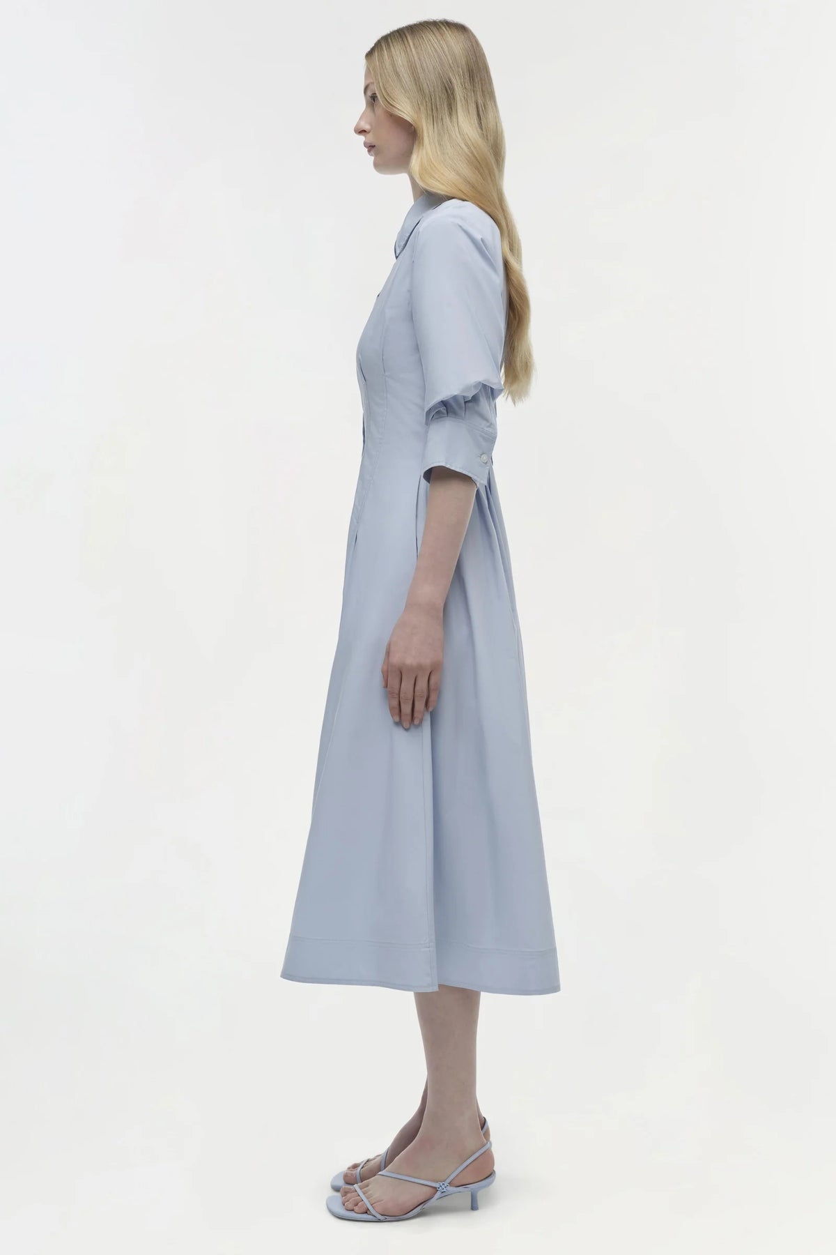 SIMKHAI Dress Jazz Midi Dress, Periwinkle Sky Soho-Boutique