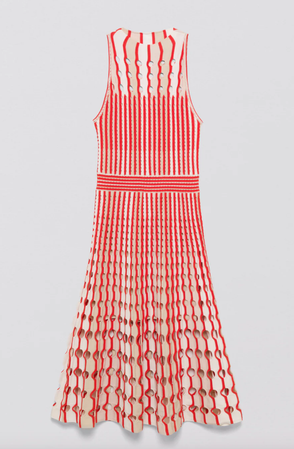 SIMKHAI Dress Nash Midi Dress, Flame Multi Soho-Boutique