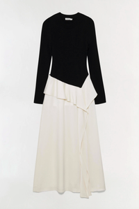 SIMKHAI Dress Ornella Midi Dress, Black Multi Soho-Boutique