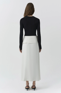 SIMKHAI Dress Ornella Midi Dress, Black Multi Soho-Boutique