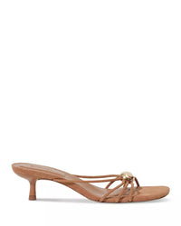 SIMKHAI Heel Amaya Suede Kitten Heel, Camel Soho-Boutique