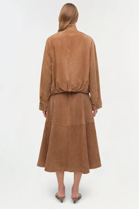 SIMKHAI Jacket Marley Suede Jacket, Camel Soho-Boutique