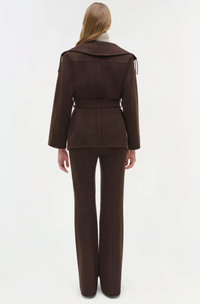 SIMKHAI Jacket Rowen Fringe Jacket, Chocolate Soho-Boutique