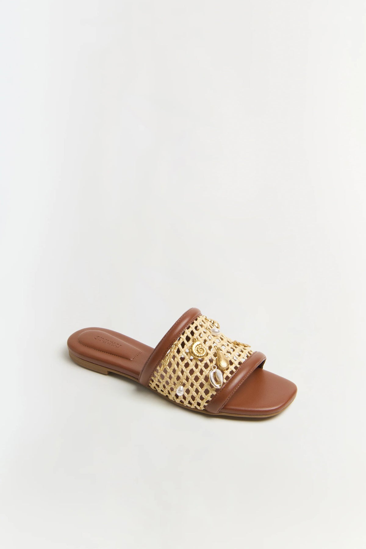SIMKHAI Sandal Caspian Raffia Sandal, Sequioa Natural Soho-Boutique