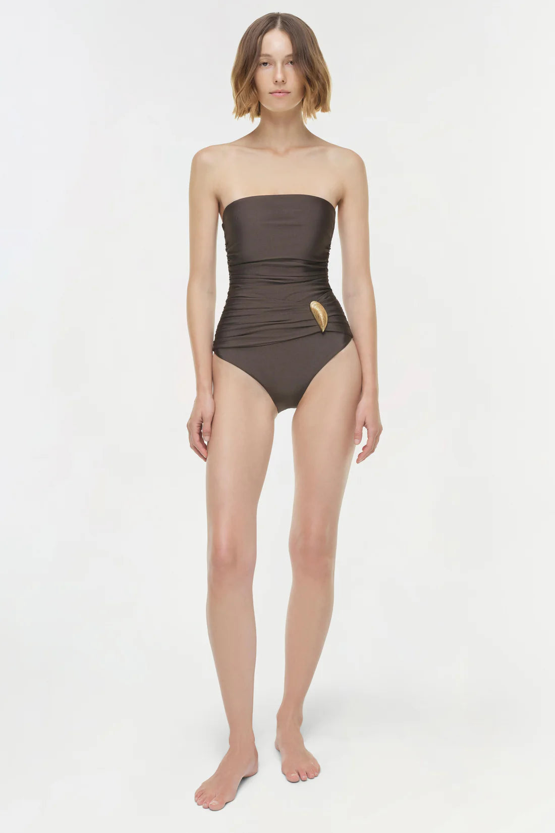 SIMKHAI Swim Lorena One Piece, Chocolate Soho-Boutique