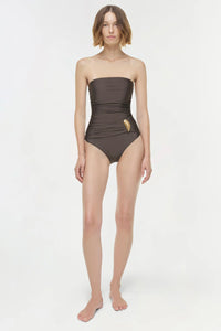 SIMKHAI Swim Lorena One Piece, Chocolate Soho-Boutique