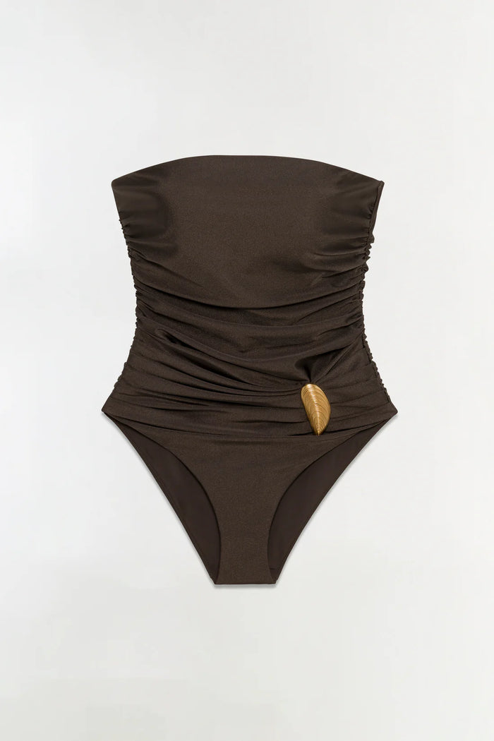 SIMKHAI Swim Lorena One Piece, Chocolate Soho-Boutique