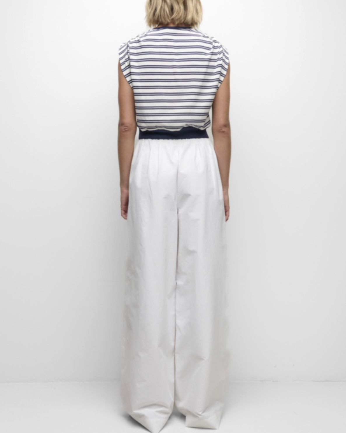 SIMKHAI Top Joie Cotton Jersey Top, Midnight Stripe Soho-Boutique