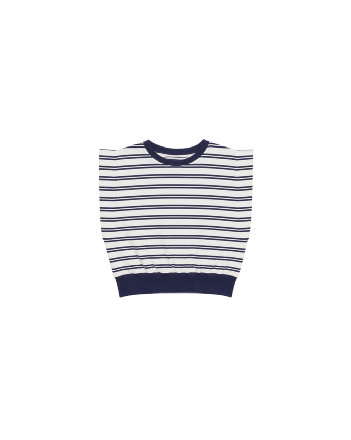 SIMKHAI Top Joie Cotton Jersey Top, Midnight Stripe Soho-Boutique