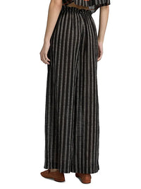 Soho Boutique Swim Josephine Striped Coverup Pant, Noir Stripe Soho-Boutique