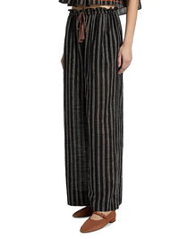 Soho Boutique Swim Josephine Striped Coverup Pant, Noir Stripe Soho-Boutique