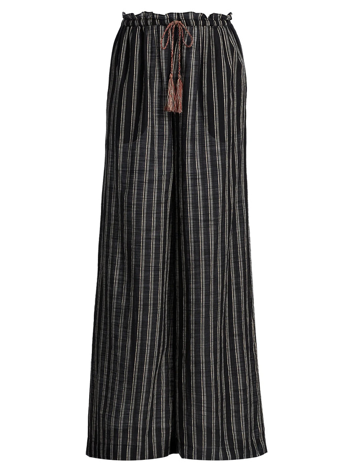 Soho Boutique Swim Josephine Striped Coverup Pant, Noir Stripe Soho-Boutique