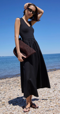 soldout.nyc Dress The V-Neck RSVP Dress, Black Soho-Boutique