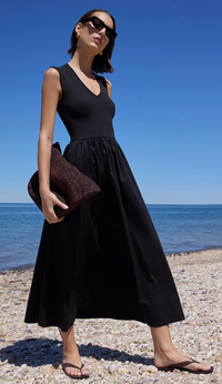 soldout.nyc Dress The V-Neck RSVP Dress, Black Soho-Boutique