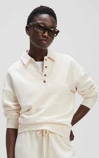 soldout.nyc Shirt The French Terry Polo, Cream Soho-Boutique