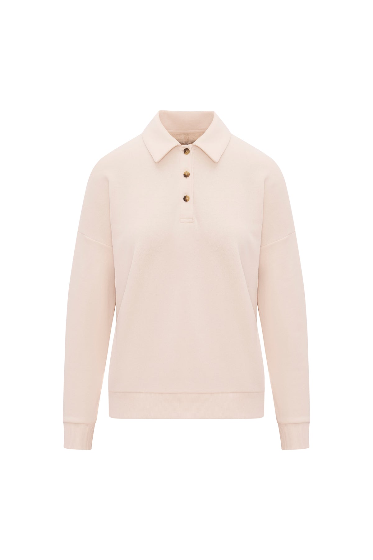 soldout.nyc Shirt The French Terry Polo, Cream Soho-Boutique