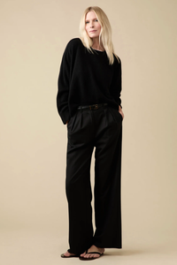 soldout.nyc Sweater The Cashmere Crew, Black Soho-Boutique