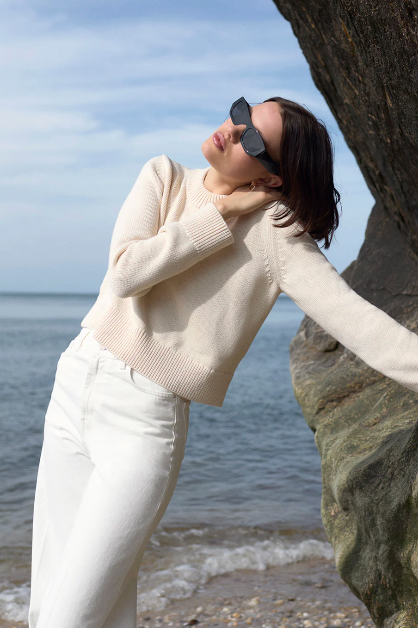 soldout.nyc Sweater The Favorite Crew, Cream Soho-Boutique