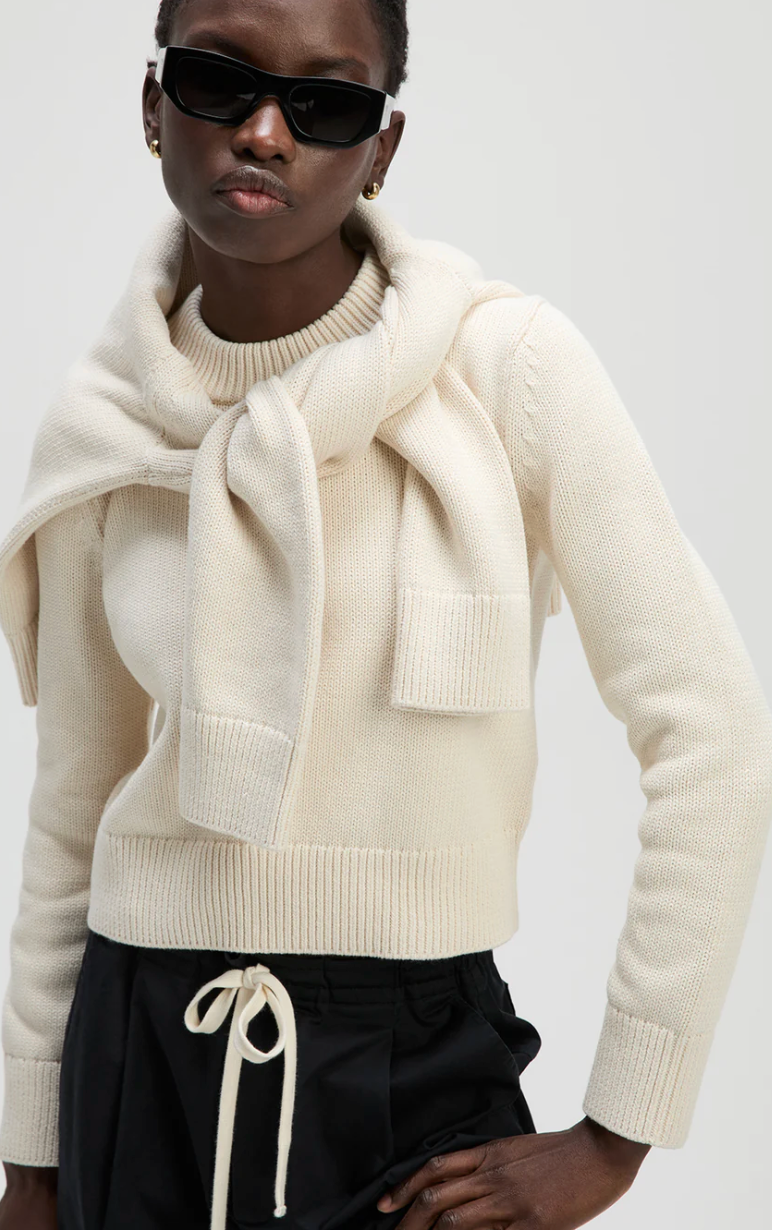 soldout.nyc Sweater The Favorite Crew, Cream Soho-Boutique