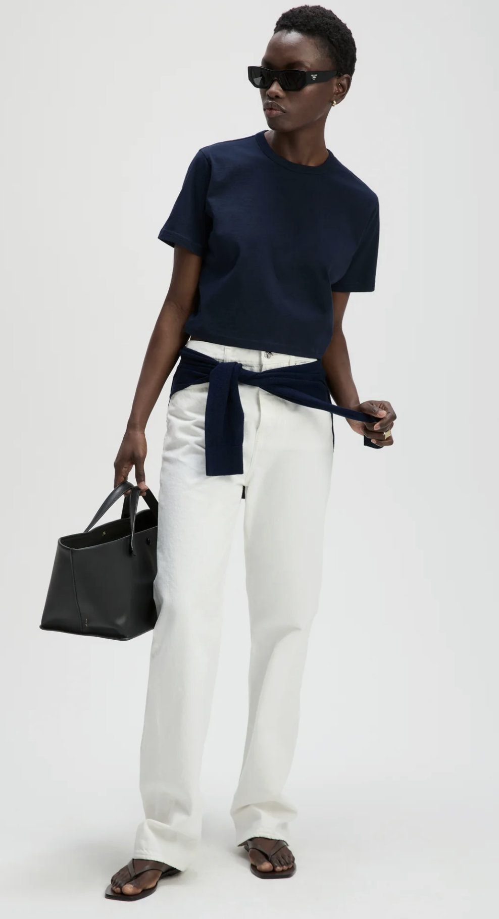 soldout.nyc T-Shirt The Cropped Perfect Tee, Navy Soho-Boutique
