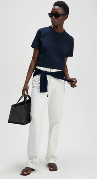 soldout.nyc T-Shirt The Cropped Perfect Tee, Navy Soho-Boutique