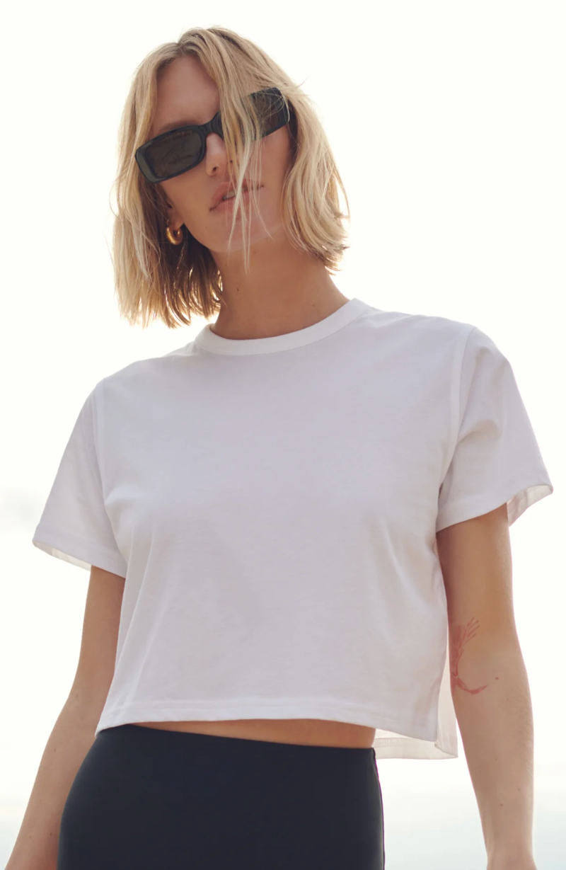 soldout.nyc T-Shirt The Cropped Perfect Tee, White Soho-Boutique