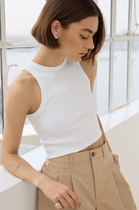 soldout.nyc Tank The Cropped Not So Basic Tank, White Soho-Boutique