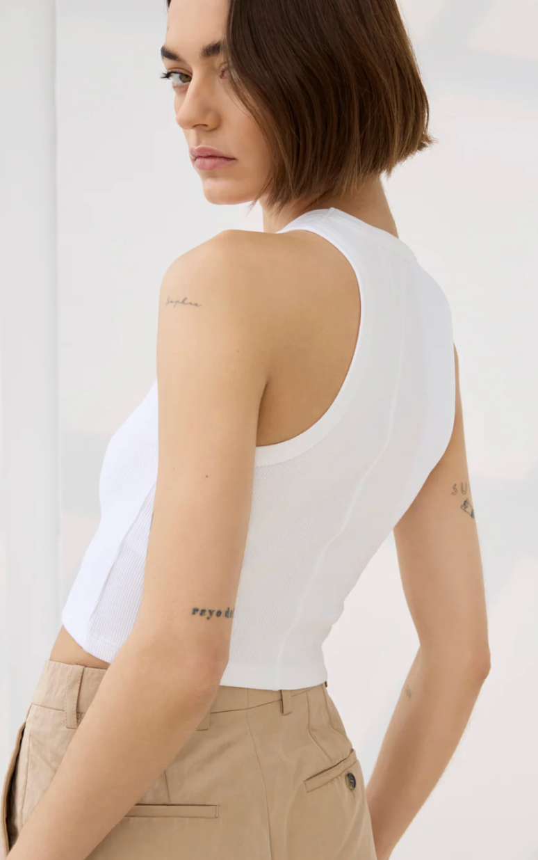 soldout.nyc Tank The Cropped Not So Basic Tank, White Soho-Boutique