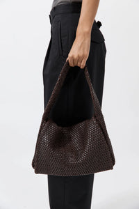 St. Agni Bag Lattice Everyday Satchel, Coffee Soho-Boutique