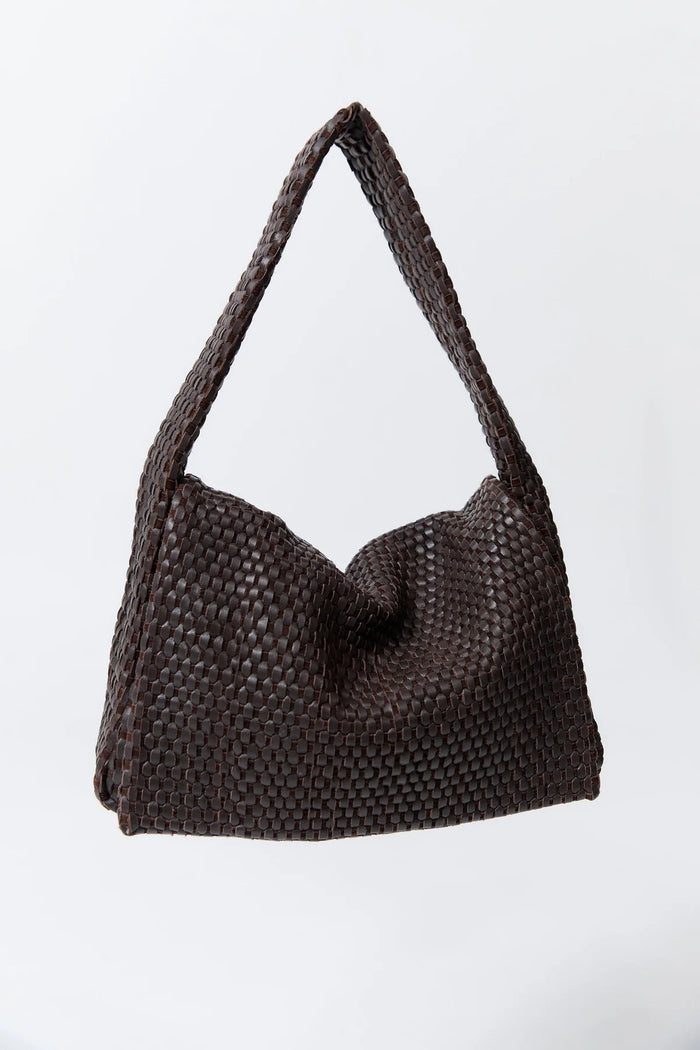 St. Agni Bag Lattice Everyday Satchel, Coffee Soho-Boutique