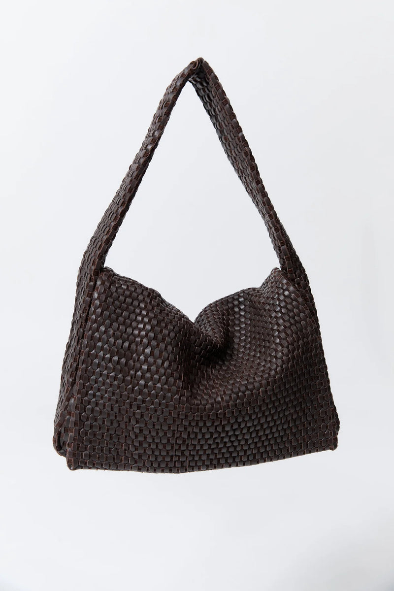 St. Agni Bag Lattice Everyday Satchel, Coffee Soho-Boutique