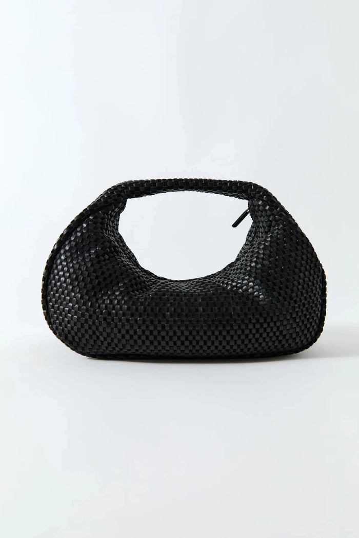 St. Agni Bag Lattice Weave Bon Bon Bag, Black Soho-Boutique