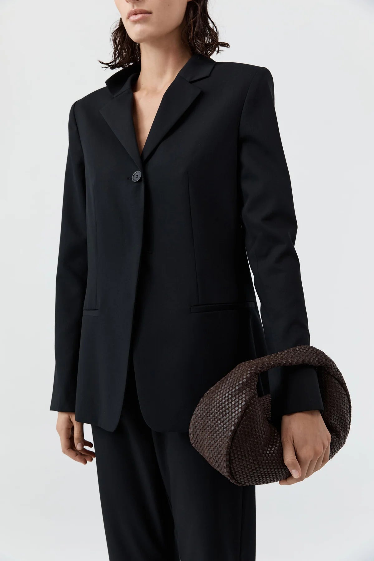 St. Agni Bag Lattice Weave Bon Bon Bag, Coffee Soho-Boutique