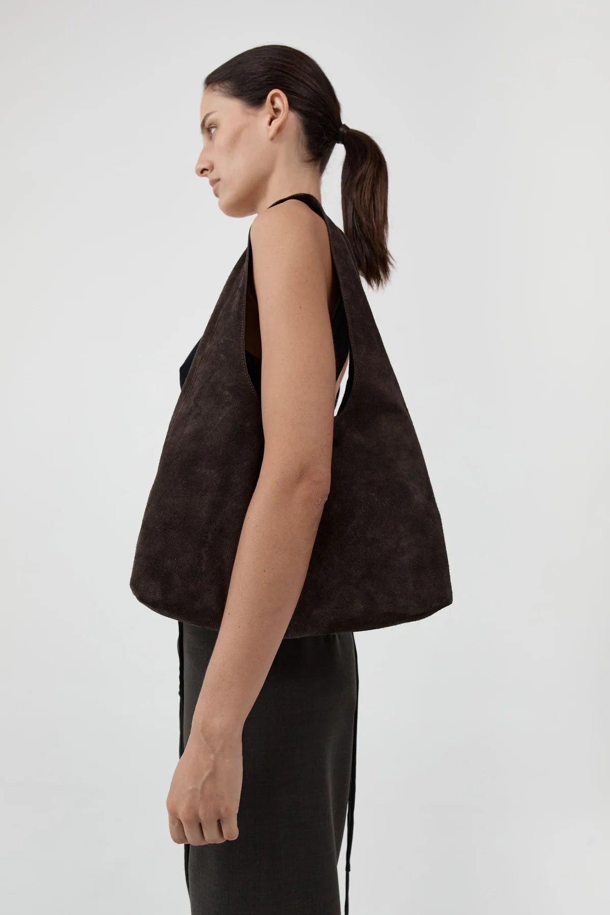 St. Agni Bag Suede Soft Bag, Coffee Soho-Boutique