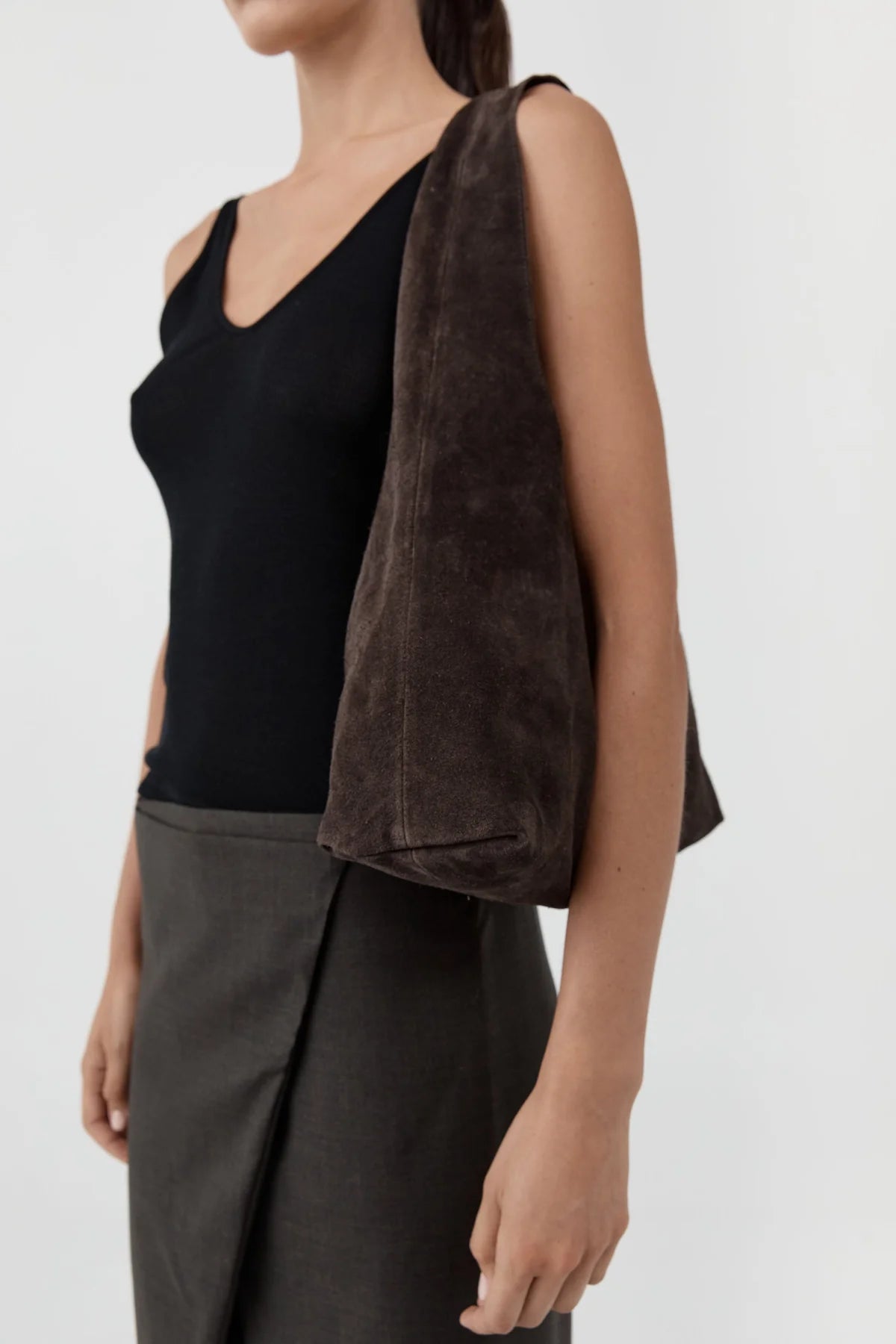 St. Agni Bag Suede Soft Bag, Coffee Soho-Boutique