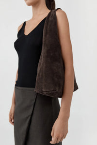 St. Agni Bag Suede Soft Bag, Coffee Soho-Boutique
