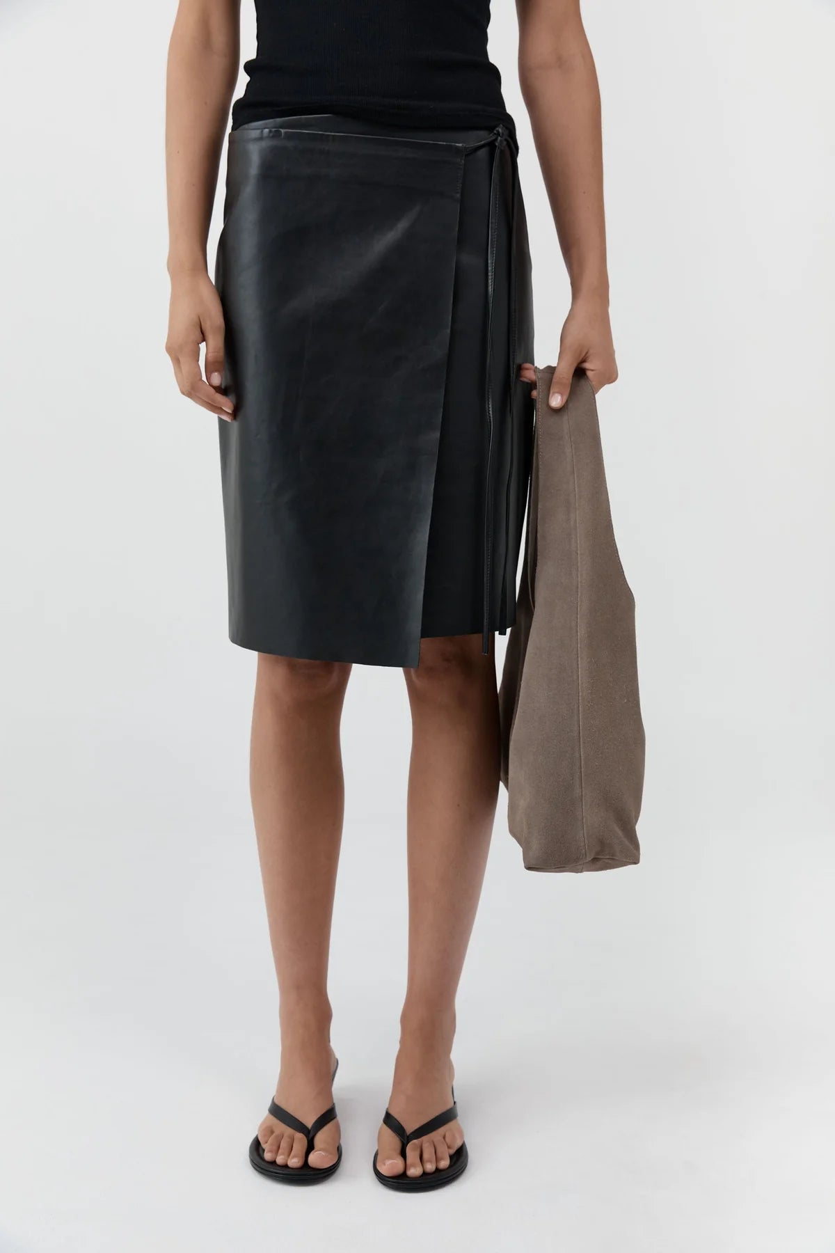 St. Agni Bag Suede Soft Bag, Pebble Soho-Boutique