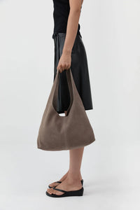 St. Agni Bag Suede Soft Bag, Pebble Soho-Boutique