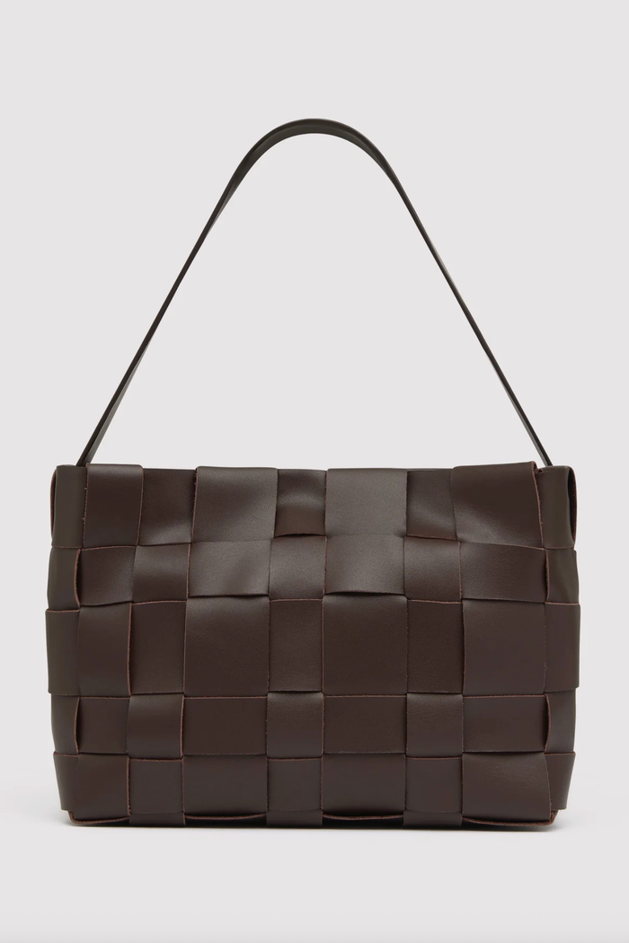 St. Agni Bag Woven Mini Tote, Chocolate Soho-Boutique