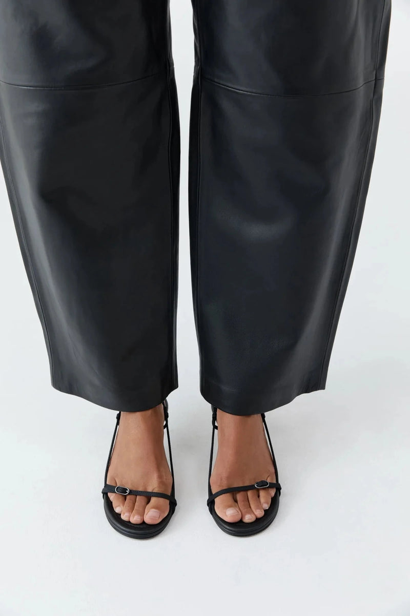 St. Agni Heel Petit Belt Sling Back Heel, Black Soho-Boutique