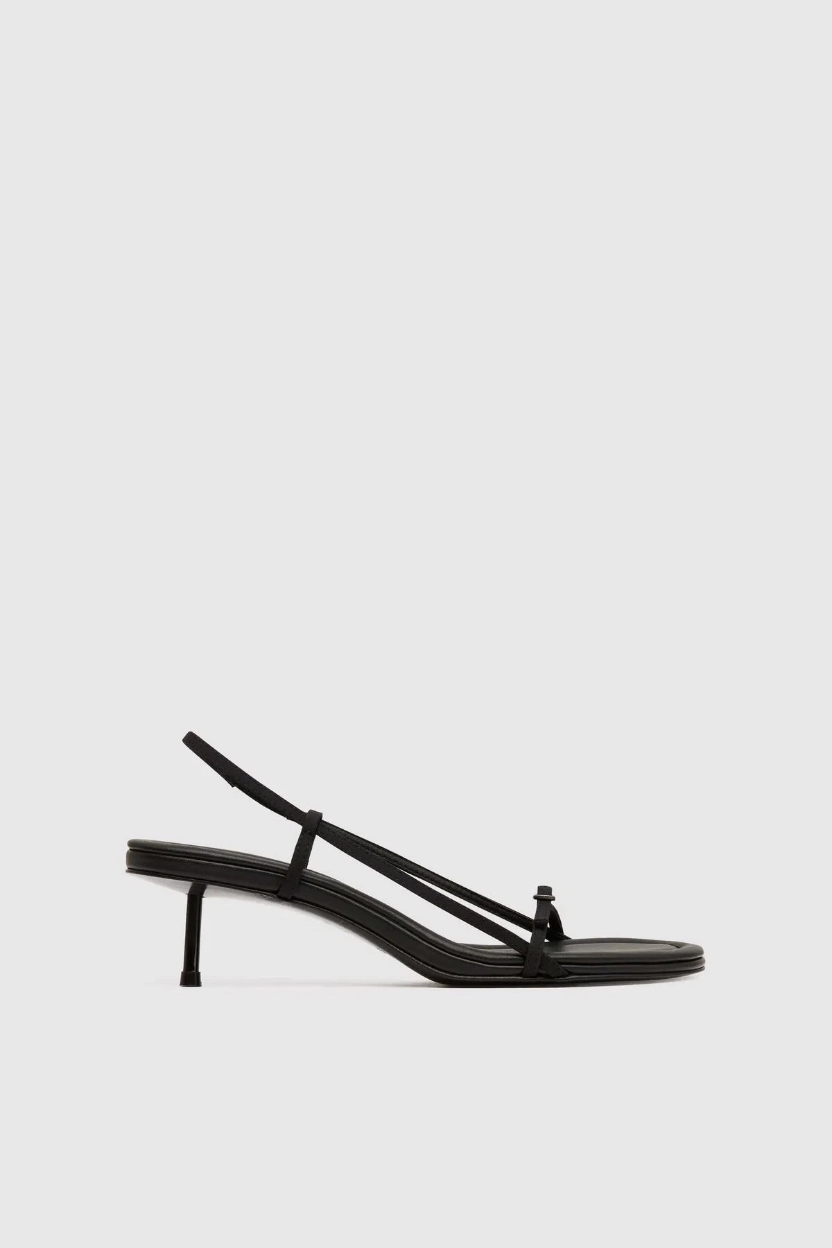St. Agni Heel Petit Belt Sling Back Heel, Black Soho-Boutique