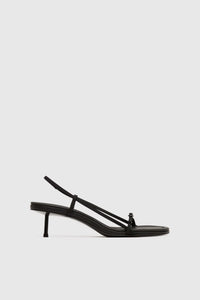 St. Agni Heel Petit Belt Sling Back Heel, Black Soho-Boutique