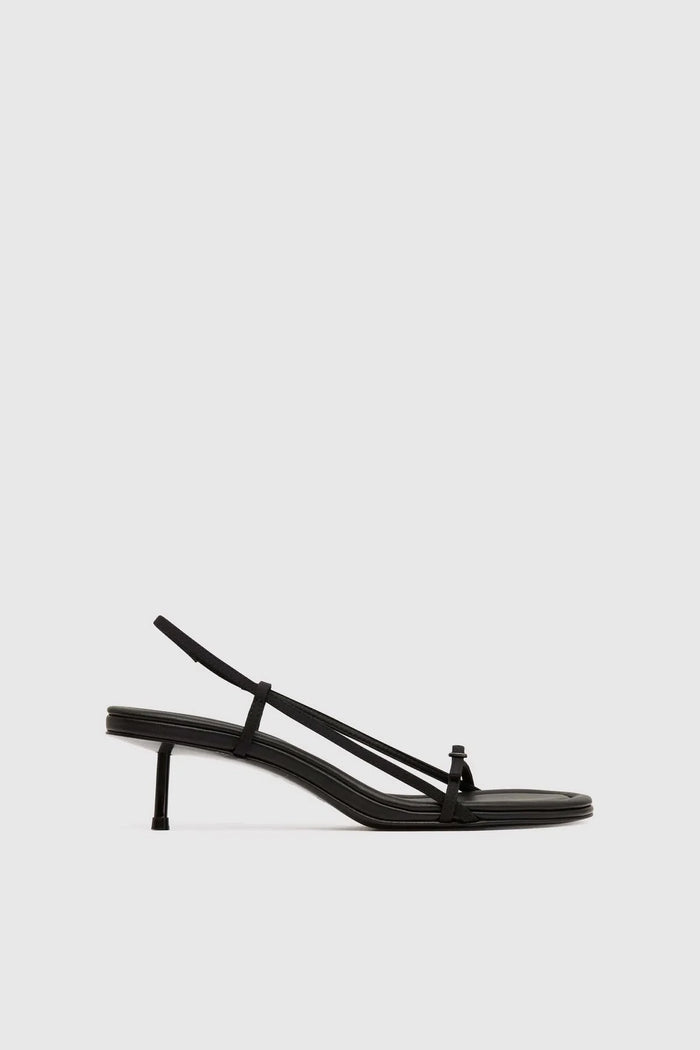 St. Agni Heel Petit Belt Sling Back Heel, Black Soho-Boutique