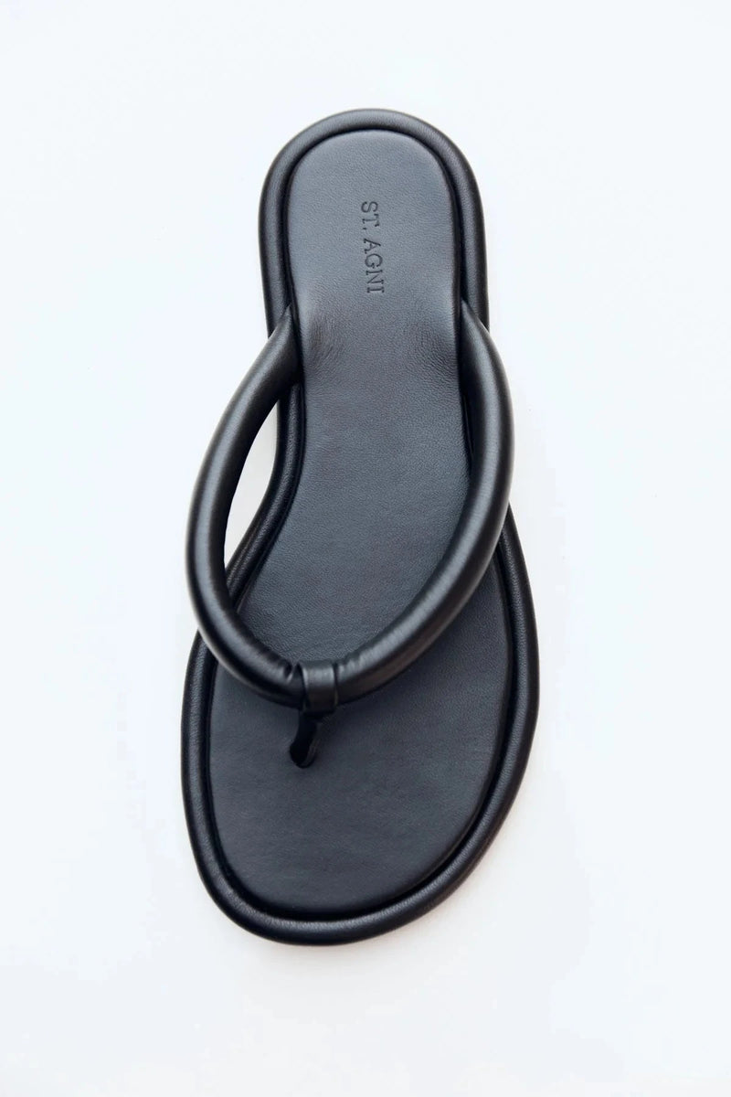 St. Agni Sandal Sumi Slide, Black Soho-Boutique