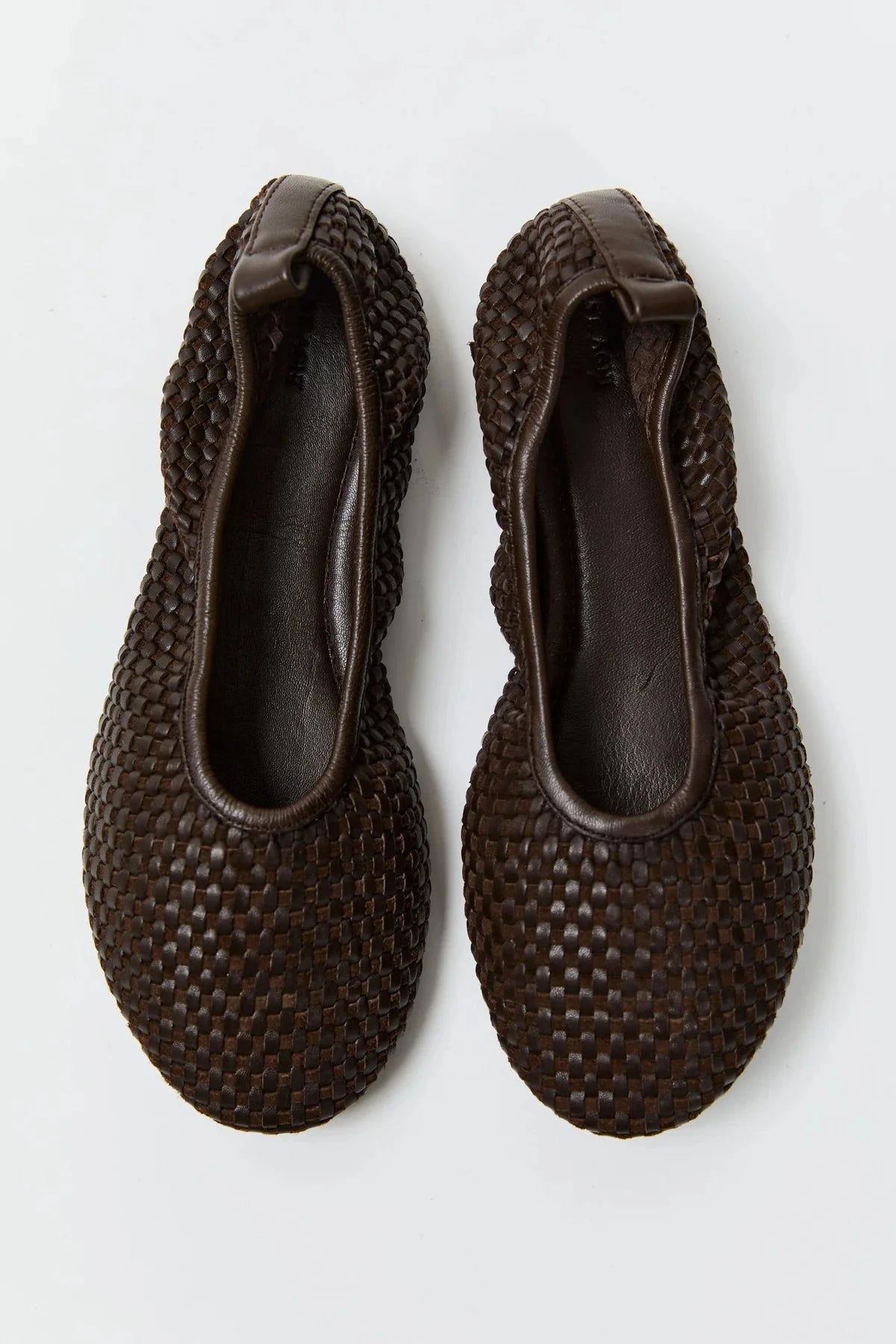 St. Agni Shoe Lattice Weave Ballet Flat, Coffee Soho-Boutique