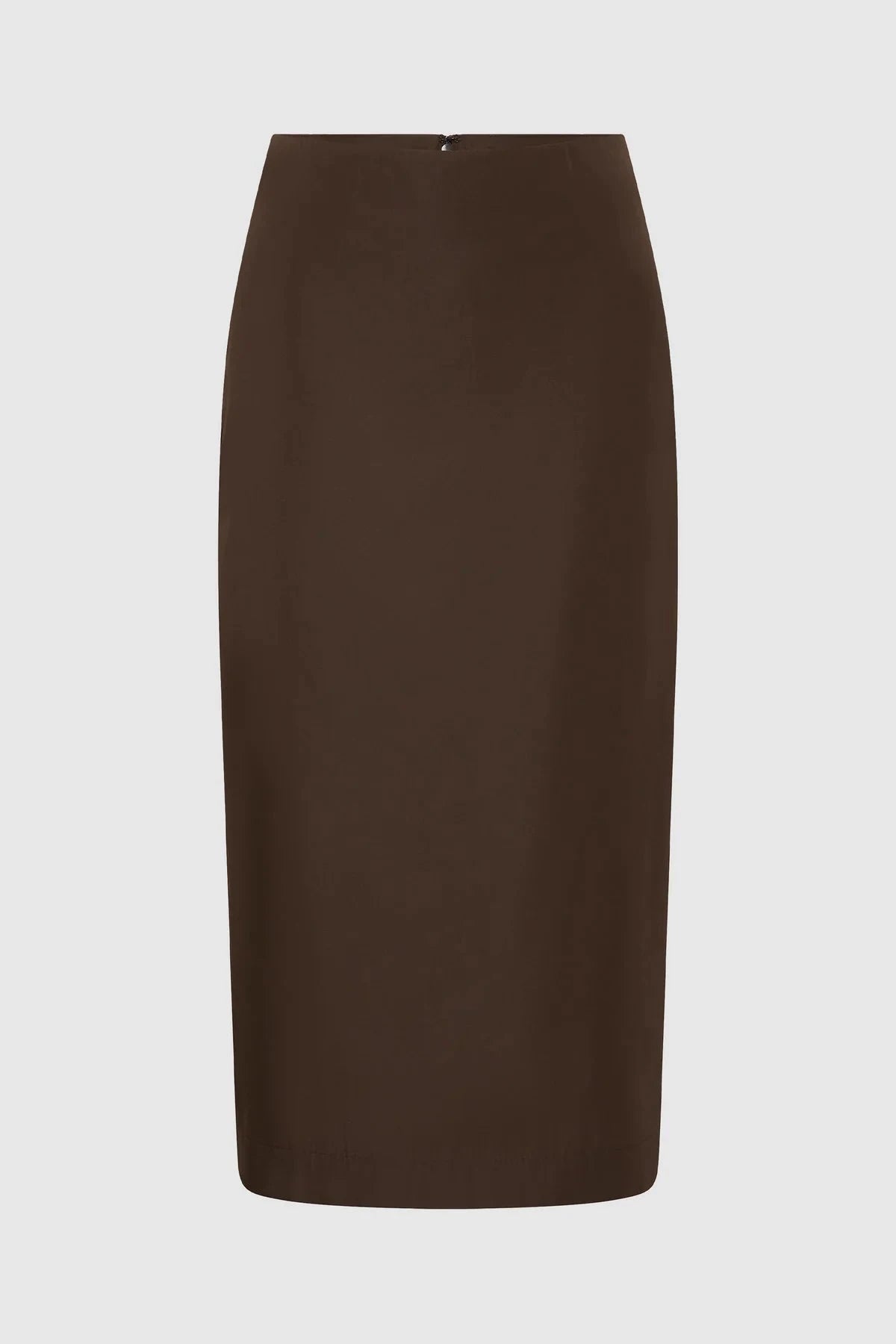 St. Agni Skirt Paper Taffeta Column Skirt, Mocha Soho-Boutique